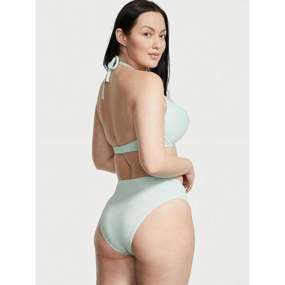 Victoria's Secret 32AA,32A,32B,32C,34B BOMBSHELL BIKINI high-waist bottom mint - Picture 4 of 10